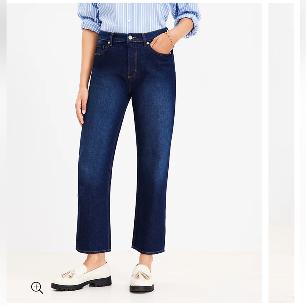 LOFT High Rise Straight Jeans NWT / sz 33/16 Petite